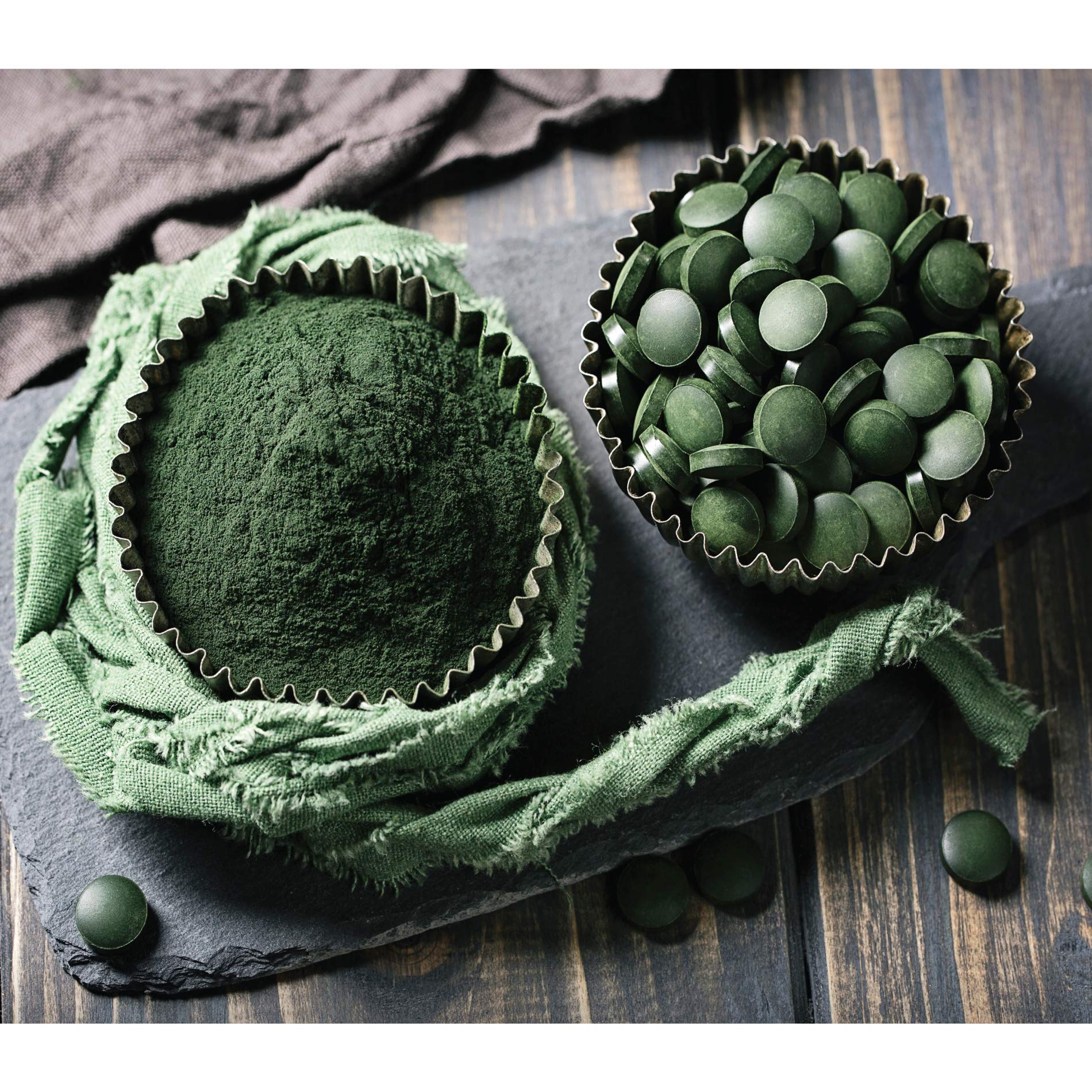 Emballage Green Foods chlorella facilitant la conservation et l’information nutritionnelle.