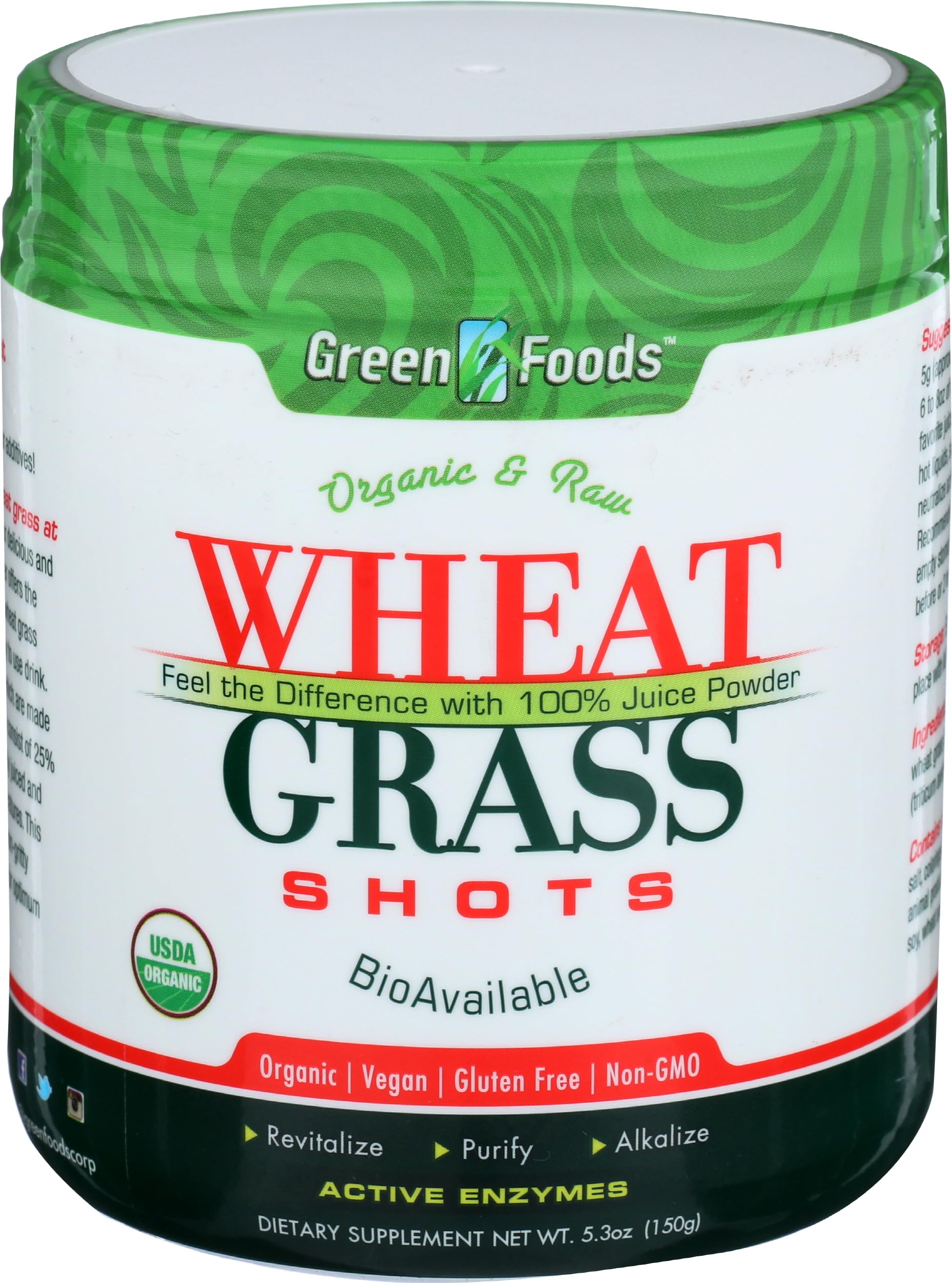 Green Foods bouteille sur le comptoir, idéal pour votre routine matinale.