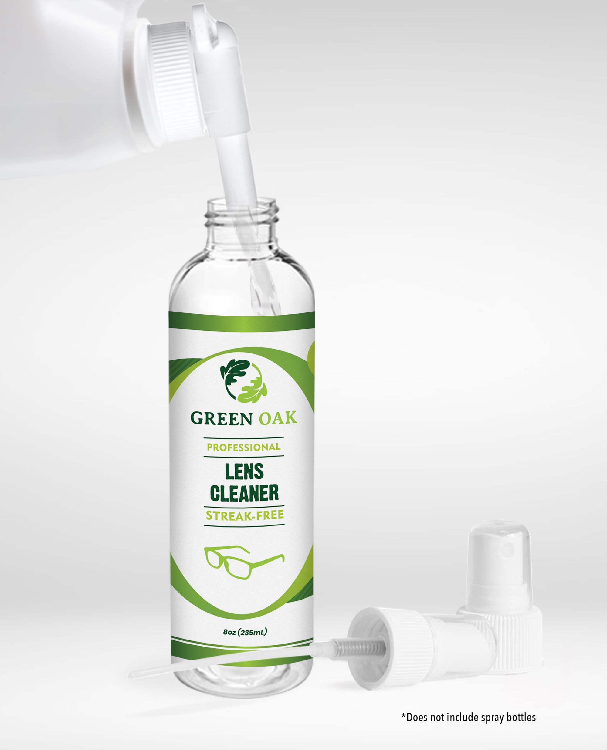 Green Oak Nettoyage Lunettes En Action: éclat clair sans traces sur les lunettes.