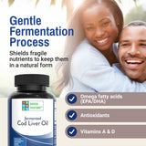 Green Pasture – infographie nutritionnelle montrant vitamines A/D et oméga sur l'emballage.