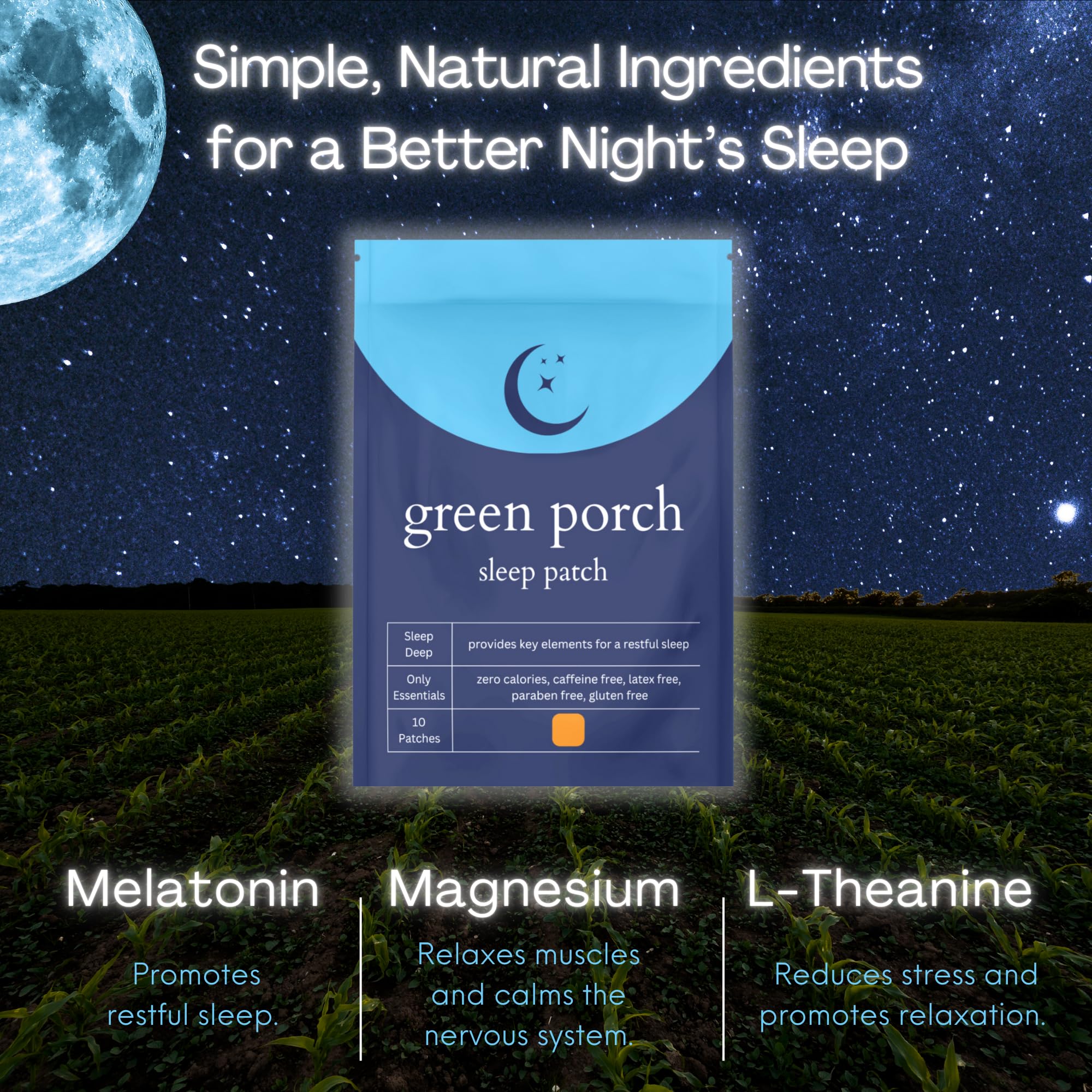 Texture légère et étanche du patch Green Porch Sleep
