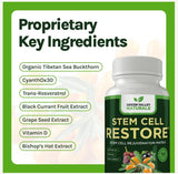 Green Valley Naturals Stem Cell Restore – extrait de cassis noir pour la protection des cellules.