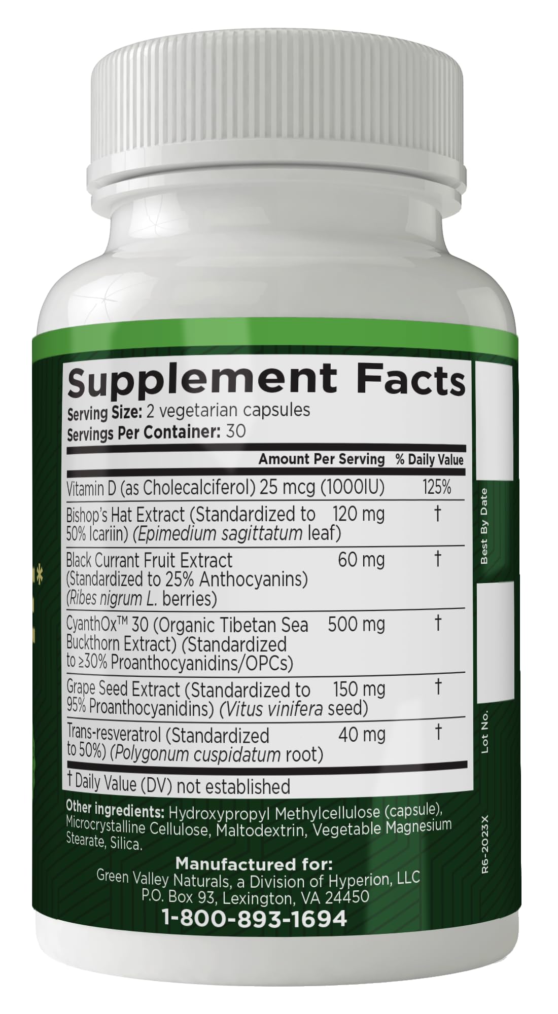 Green Valley Naturals Stem Cell Restore – gélules faciles à avaler pour la vitalité.