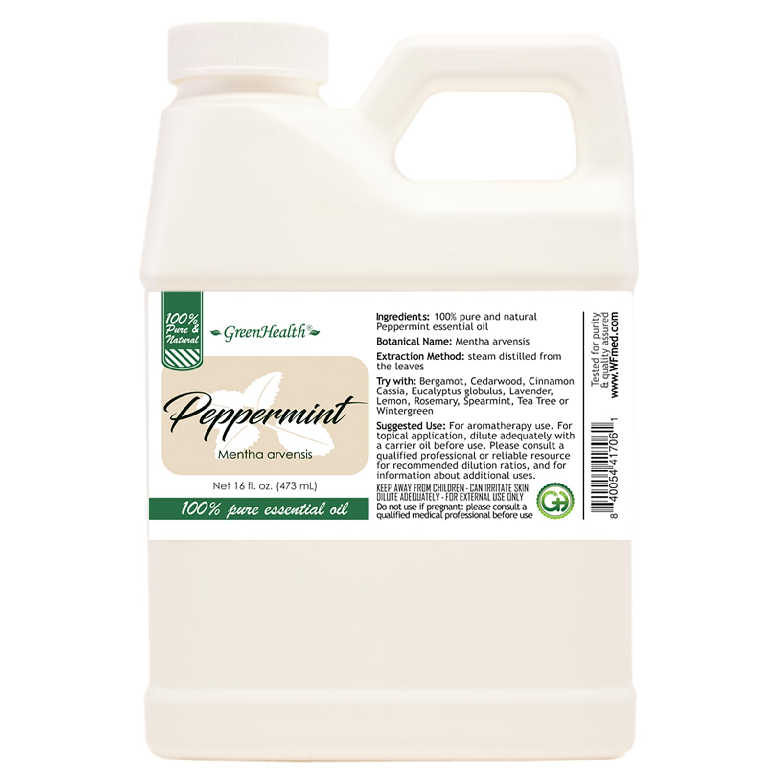 GreenHealth pack deux bouteilles d'huile menthe pour diffusion et bricolage