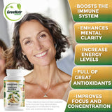 GreeNatr non-gmo-vegan-gluten-free – étiquette claire soulignant les standards d’origine et d’éthique.