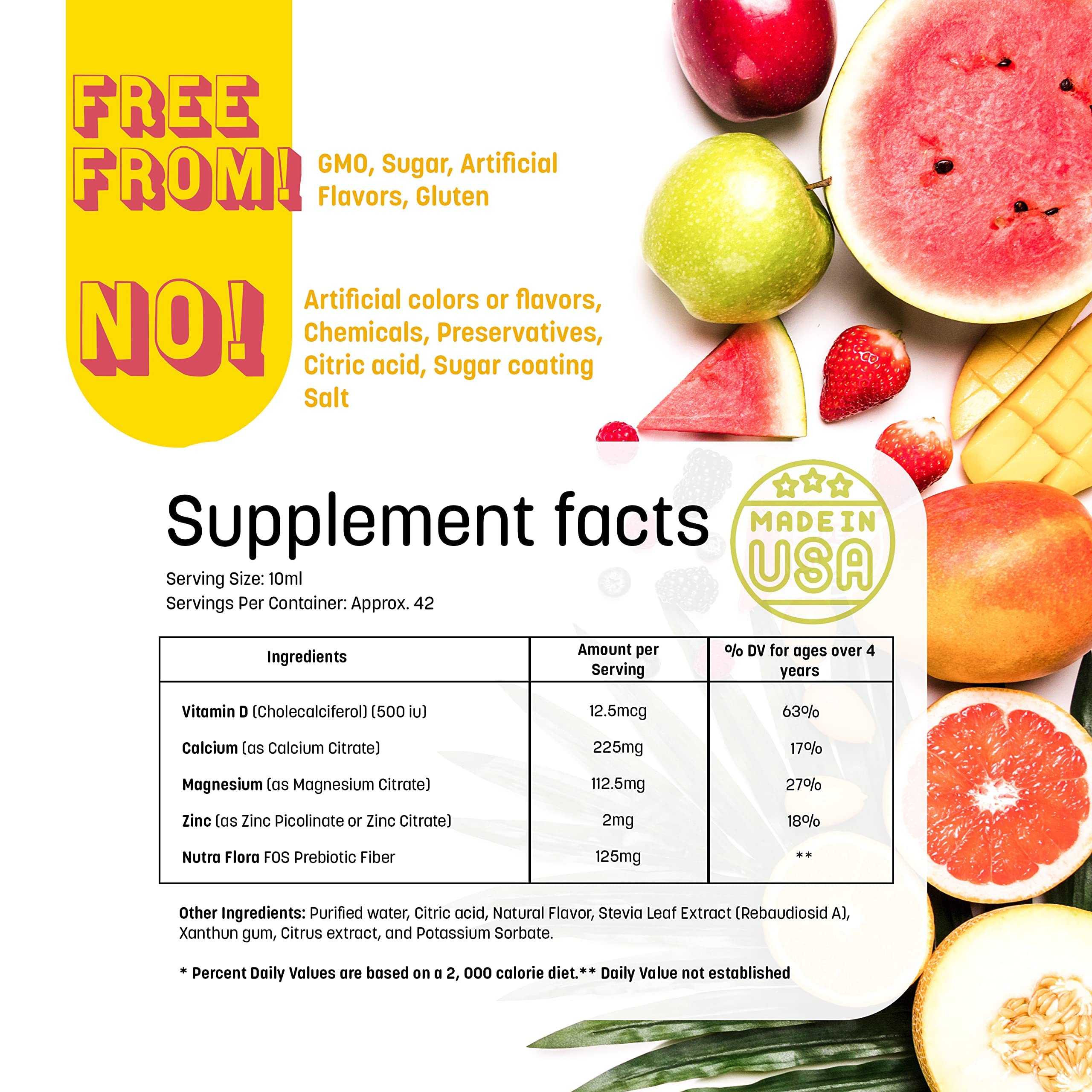 GreenPeach formulation naturelle sans additifs, sans colorants ni arômes artificiels.