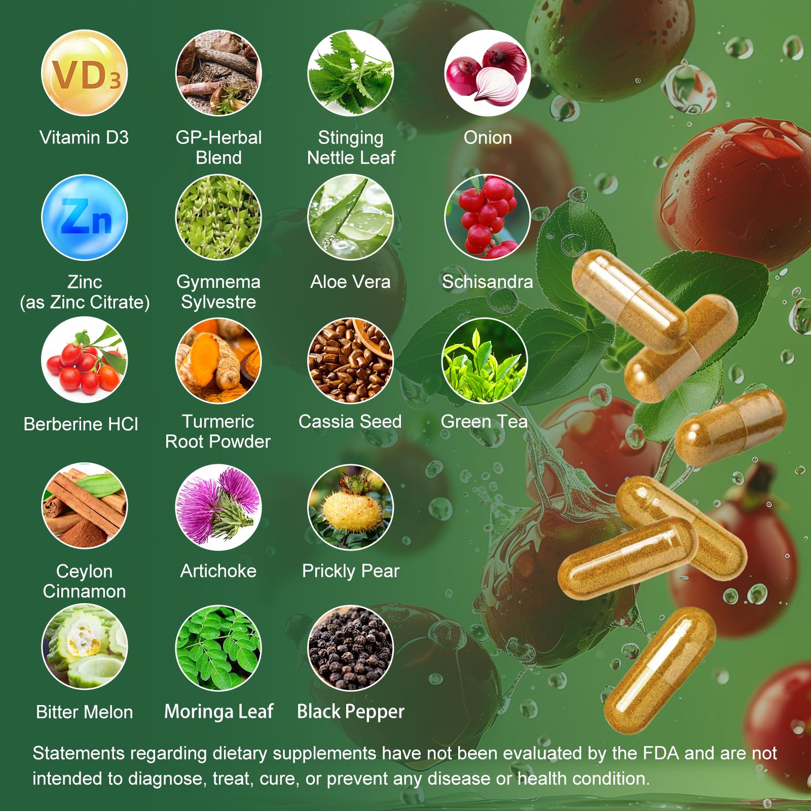 GREENPEOPLE Berberine et melon amer, soutien immunitaire potentiel.
