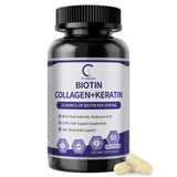 GreenPeople Biotine flacon et capsules, soutien potentiel des cheveux et ongles.