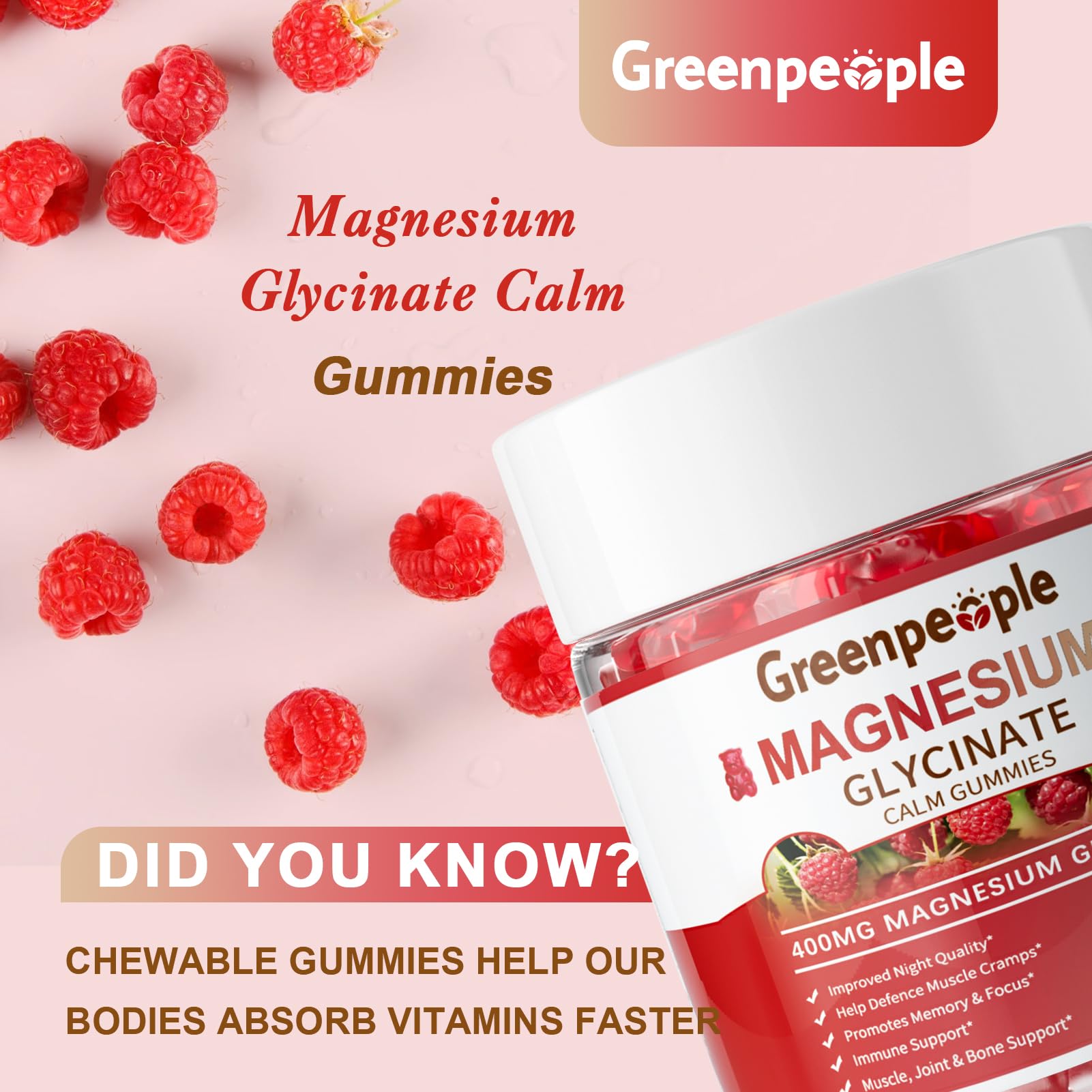 Gummies GREENPEOPLE, texture douce, utilisation quotidienne confortable