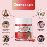 GREENPEOPLE texture gomme gummies magnésium glycinate framboise, douceur agréable.