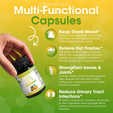 GREENPEOPLE Menopause: capsules en main, utilisation quotidienne facilitée avec de l’eau.