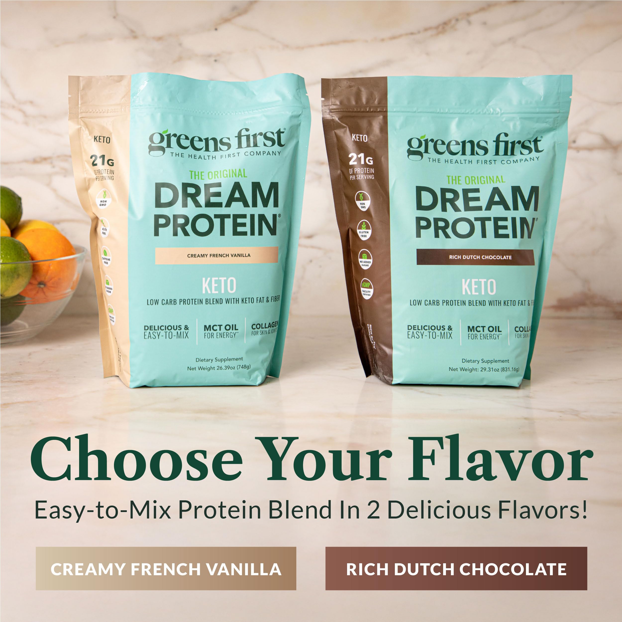 Gros plan sur huile MCT contenu dans Dream Protein Keto