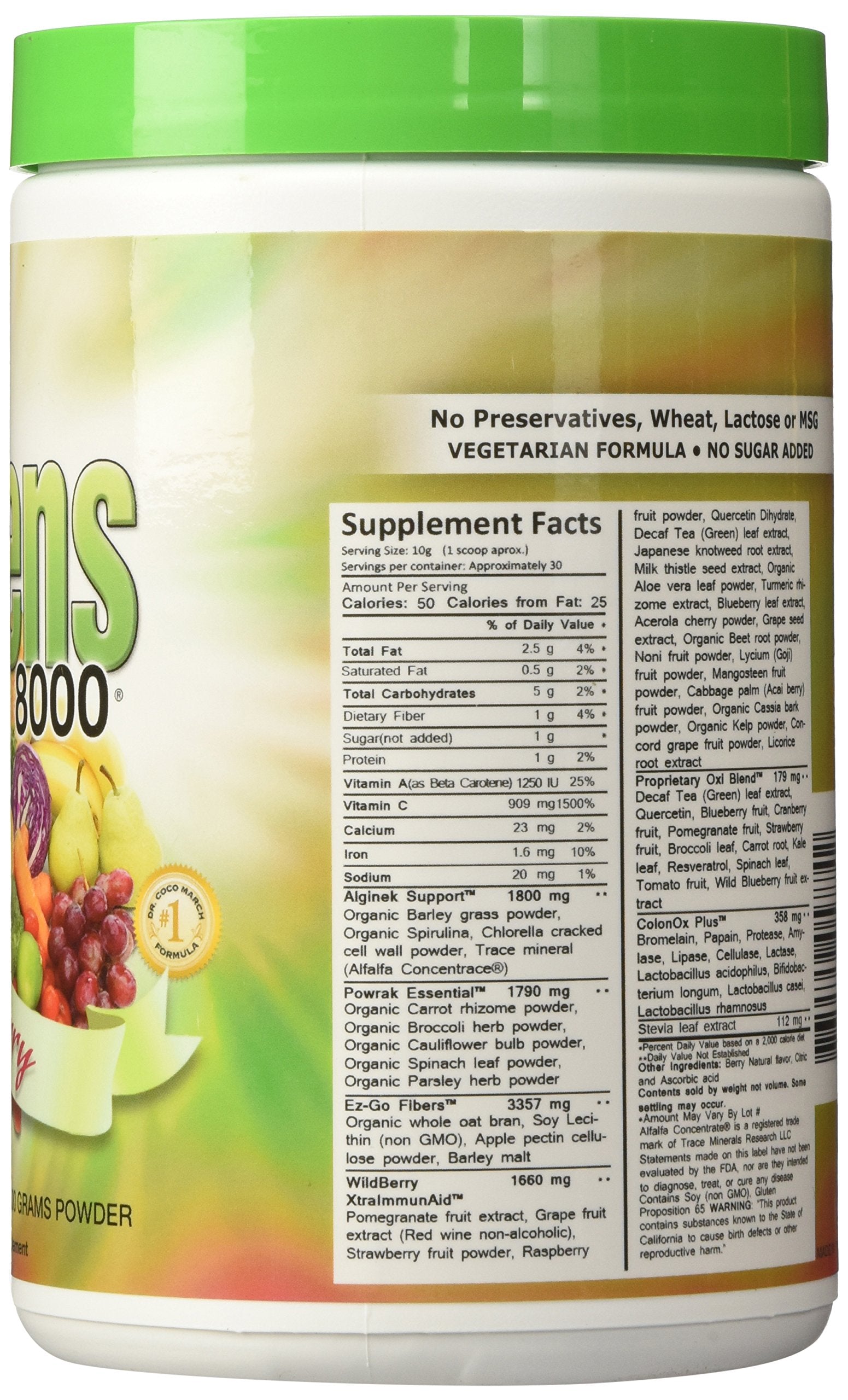 Greens World Delices Greens 8000 Berry - dose prête à mélanger pour un coup de boost