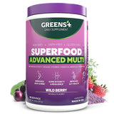 Greens+ Advanced Multi Wild Berry Poudre, pour un smoothie nourrissant et équilibré.