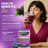 Greens+ Advanced Multi Wild Berry Verre, parfait pour consommer après l entraînement.