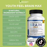 GREENVIFY YouthFeel Brain Max – tableau ingrédients pour clarté mentale