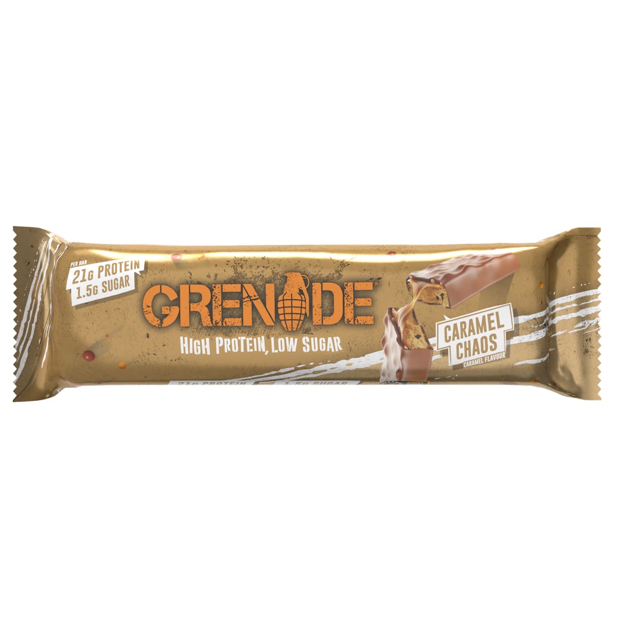 Texture douce de la Barre Grenade Caramel Chaos.