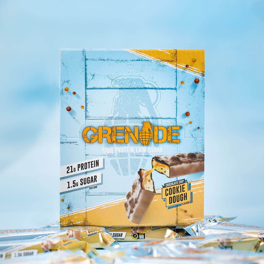 Barre Grenade Protéinée, format 60 g pratique pour déplacement.