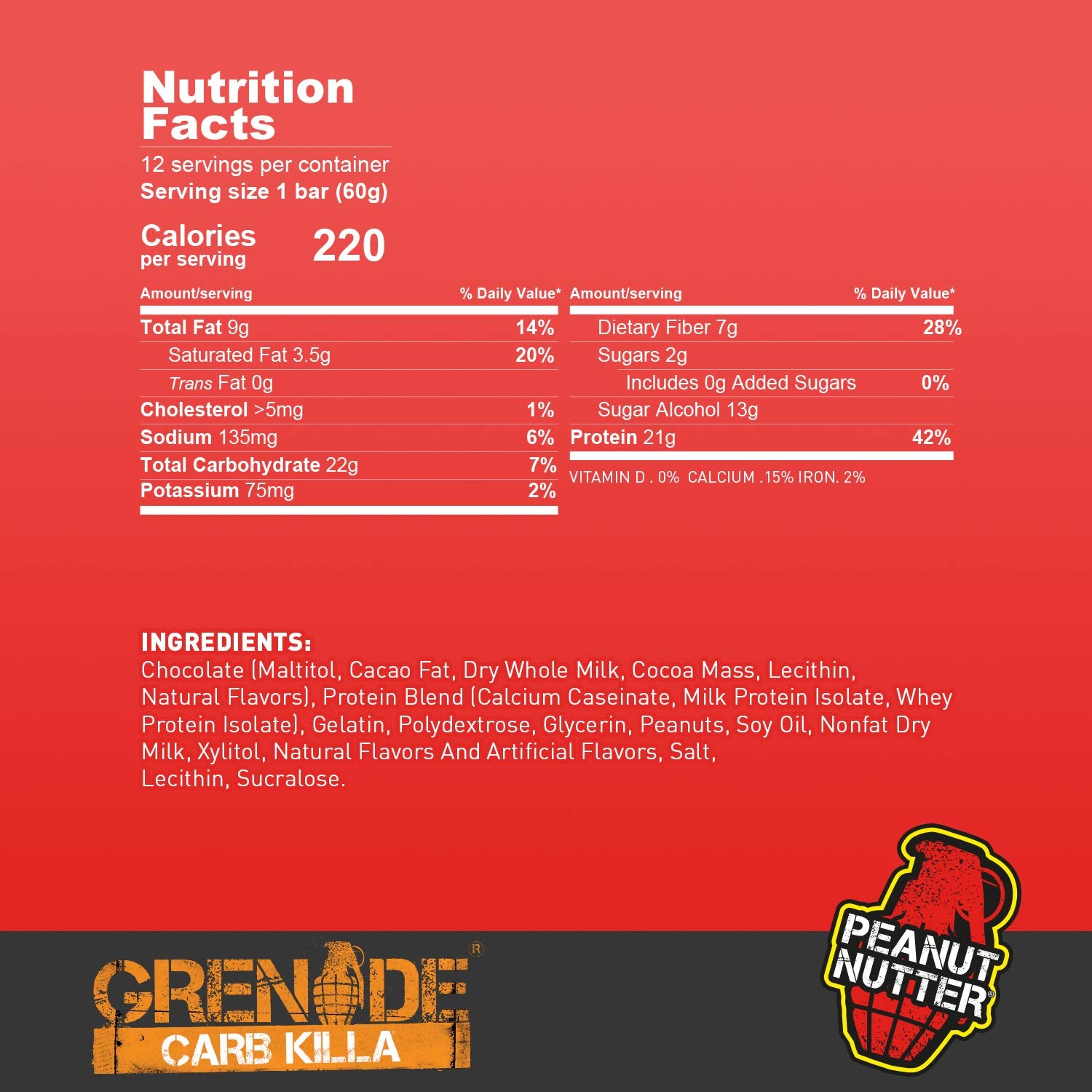 Barre protéinée pratique Grenade Carb Killa, idéale après l’effort et en collation.