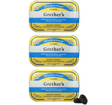 GRETHER'S pastilles cassis dans la boîte; goût fruité durable et pratique.