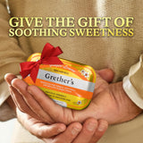 GRETHER'S pastilles sans sucre en macro, réconfort léger pour la voix.