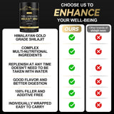 Utilisation en voyage: gommes Grevol Shilajit faciles à emporter