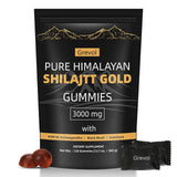 Grevol gommes Shilajit Himalayen en bouteille, pratique à emporter.