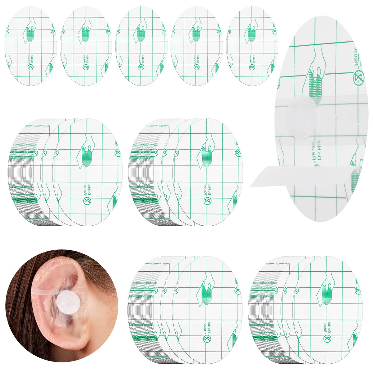 Grevosea cache-oreilles douche : protection imperméable pour les oreilles pendant la douche.