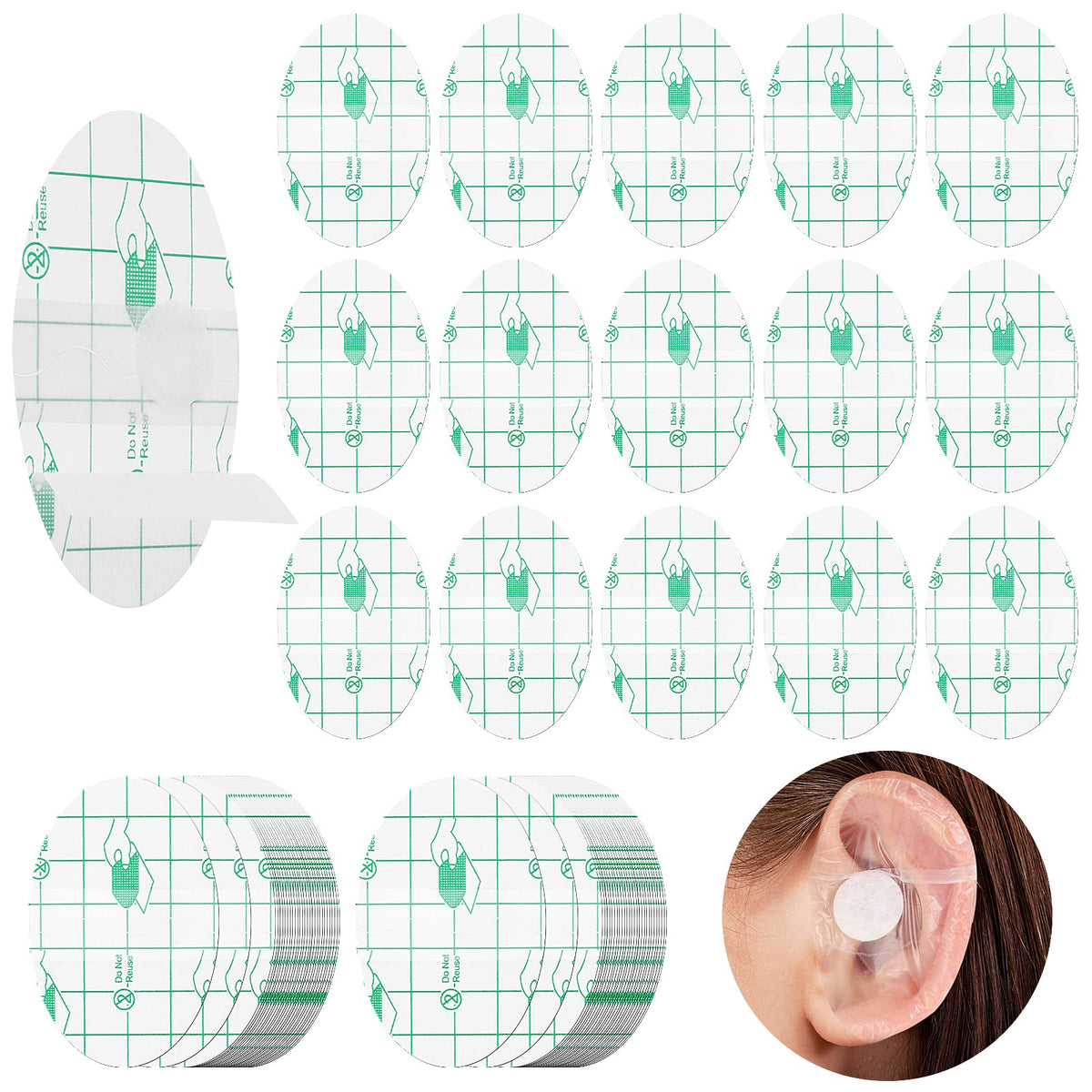 Grevosea cache-oreilles imperméables pour douche, confortables et faciles à porter.