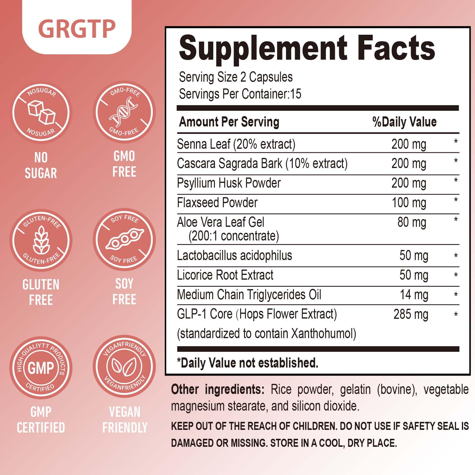GRGTP GLP-1 plan sur 15 jours pour régularité digestive.