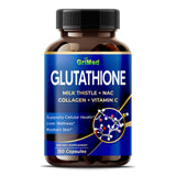 GriMed Glutathione 11200mg bouteille, présentoir clair pour routine bien-être.