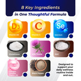 GriMed Glutathione 11200mg collagène, soutien potentiel à l’éclat de la peau.