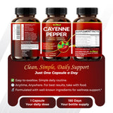 GriMed Ultra Cayenne Pepper flacon de 150 capsules, longue utilisation.