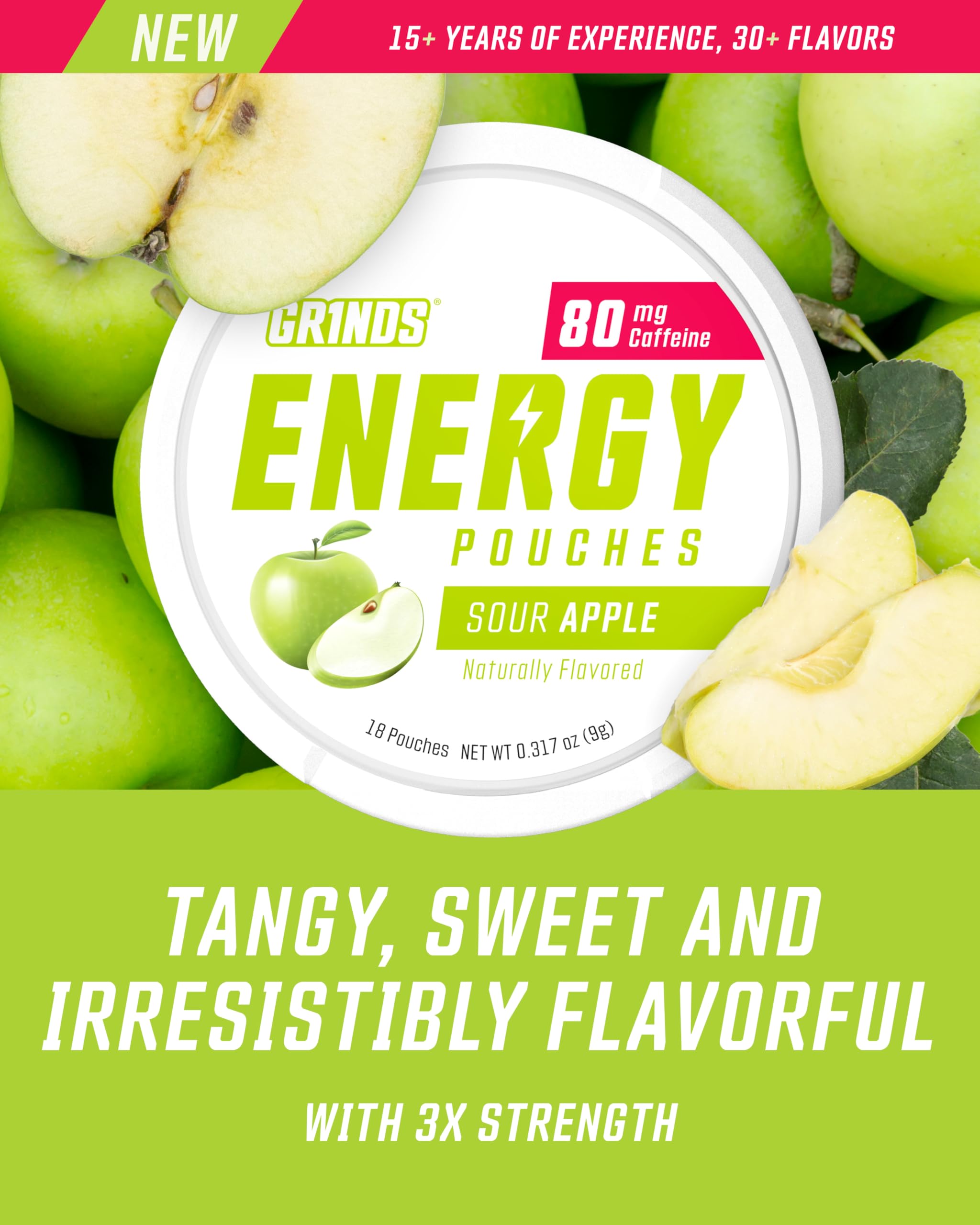 GRINDS Poche Énergie Naturelle – vitamine B et concentration