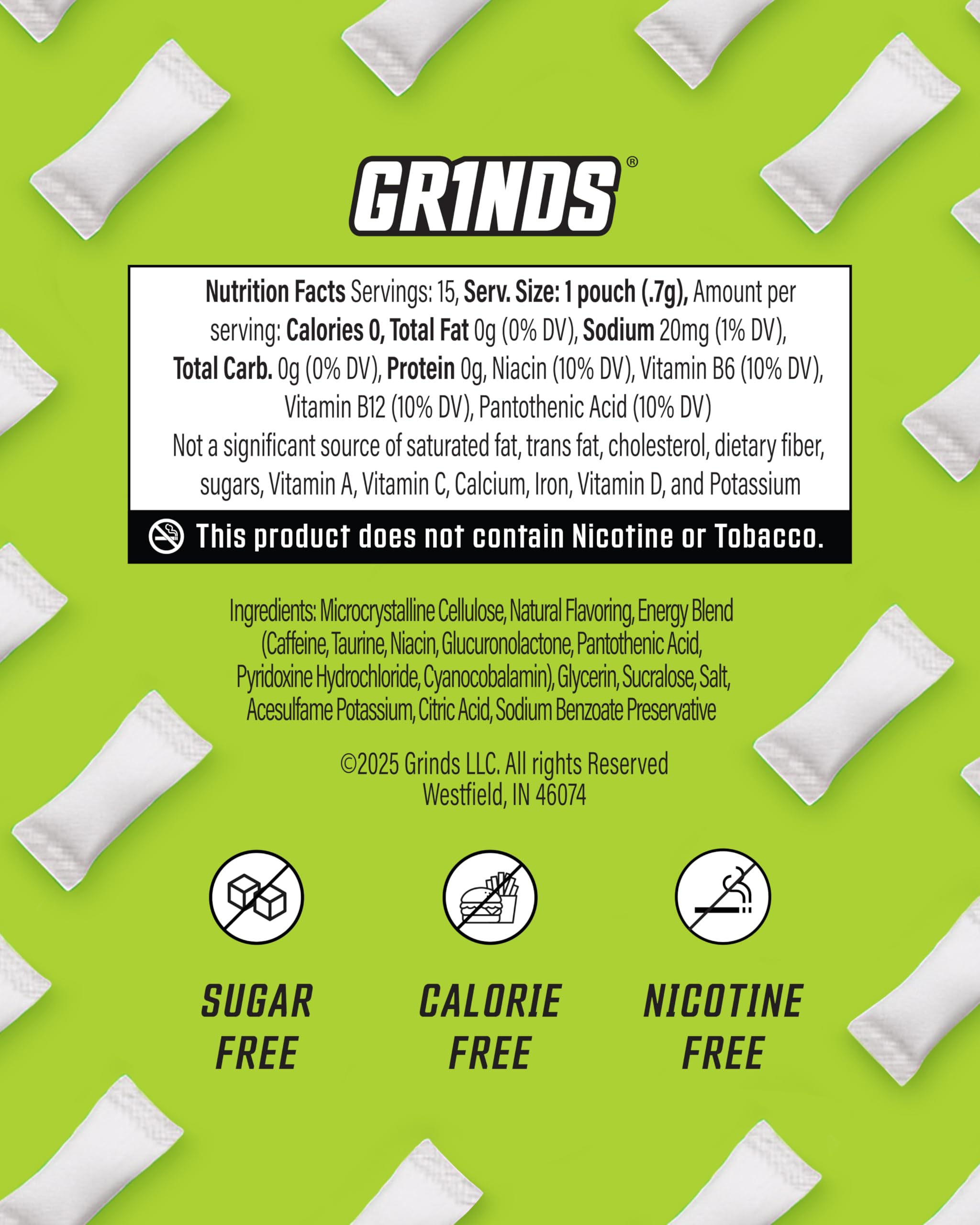 GRINDS Poche Énergie Pomme – utilisation discrète pendant étude