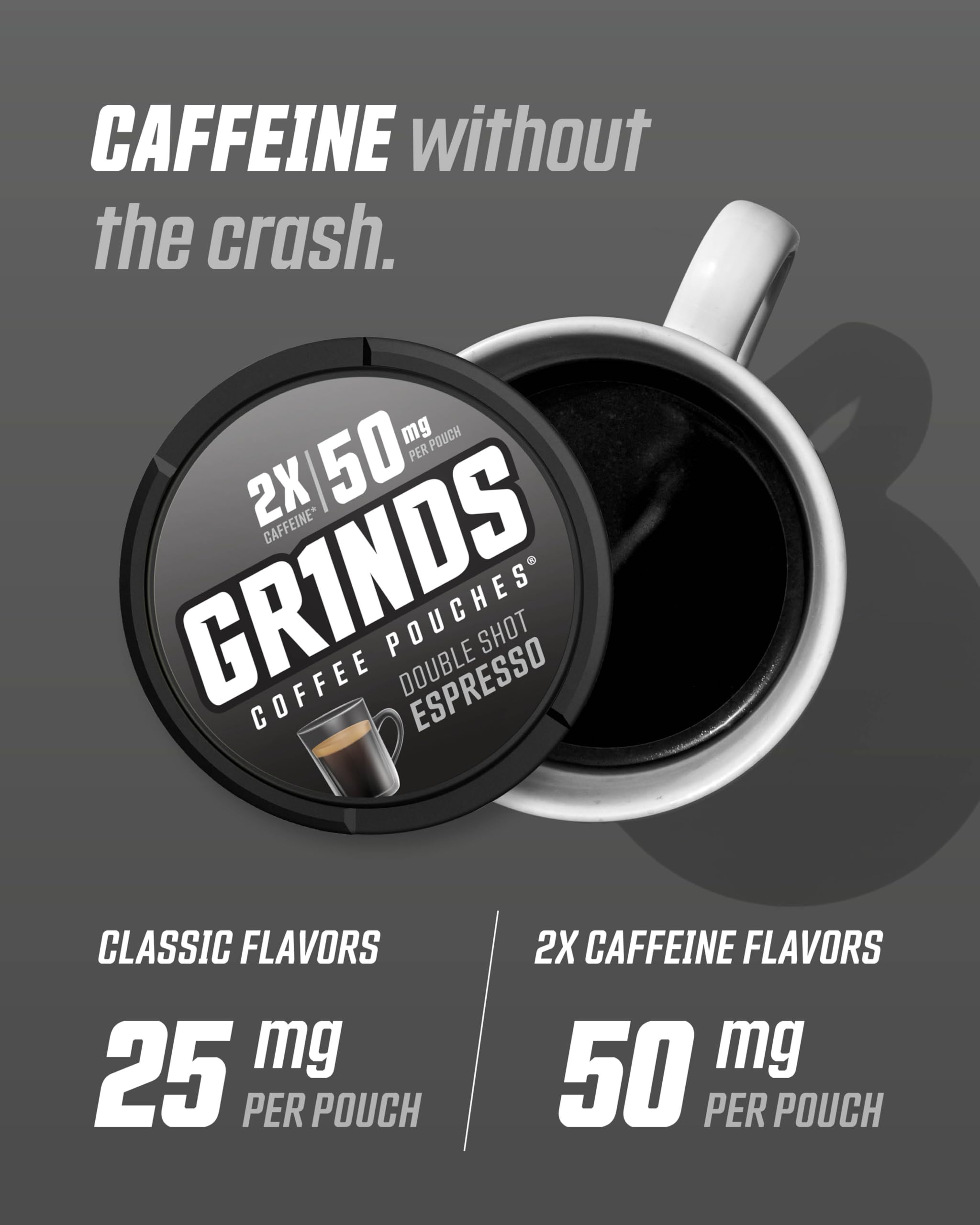 GRINDS Poches Café Double Mocha: saveur chocolatée pratique lors des pauses.