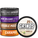 Grinds Double Shot Espresso, poche prête à booster votre matinée.
