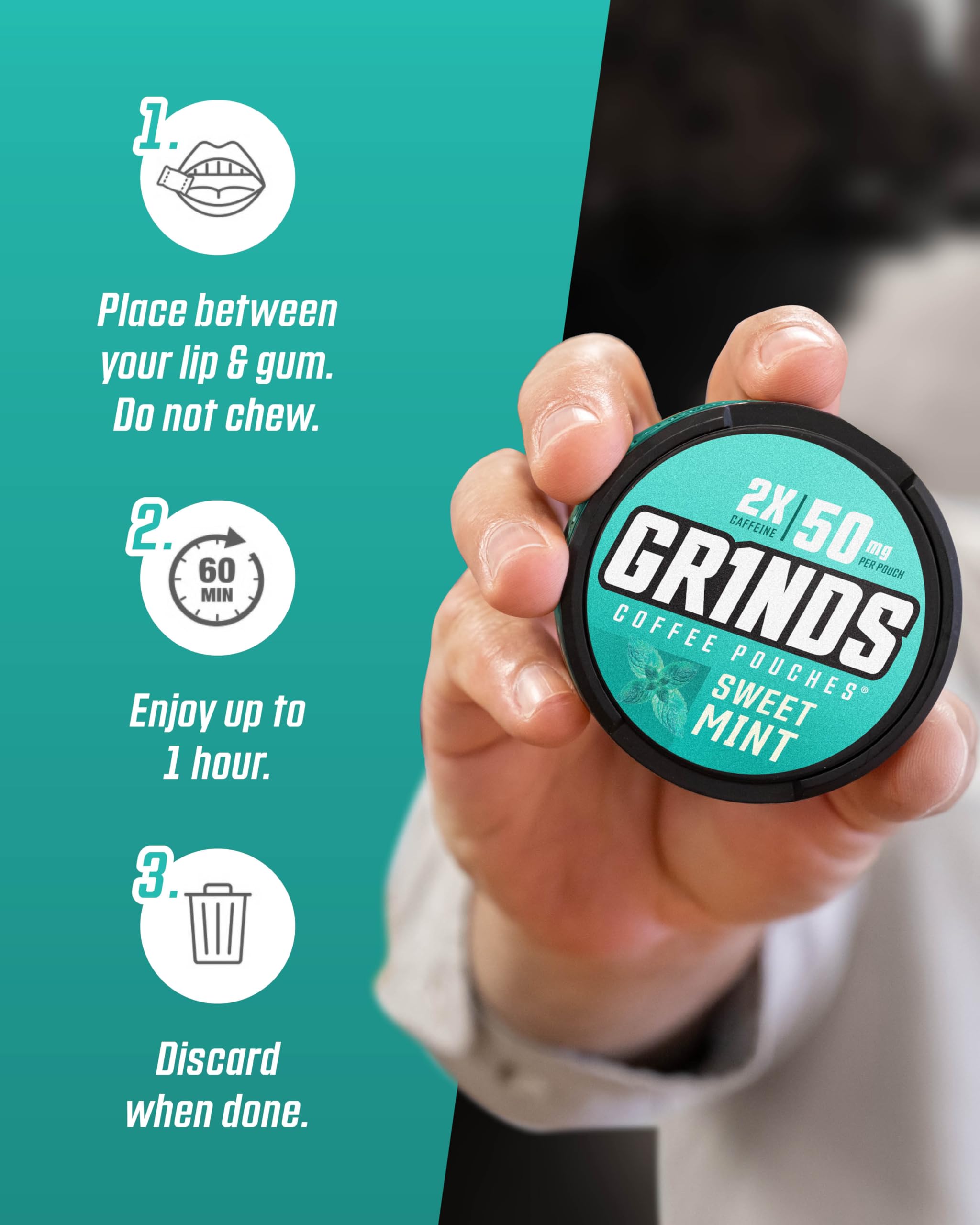 Arômes Double Mocha et café riche dans une poche Grinds.
