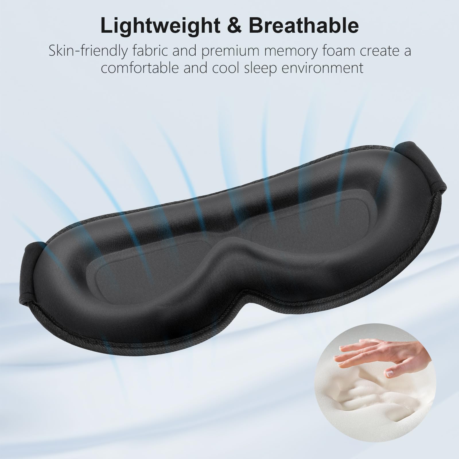 Gritin design anti-friction pour cils, sommeil sans irritation.