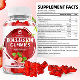 Gommes Berberine GrnLife sur plan de travail – saveur fraise et plaisir sans sucre ajouté.