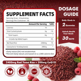 Gommes GrnLife en gros plan, CoQ10 et levure rouge pour absorption optimisée.