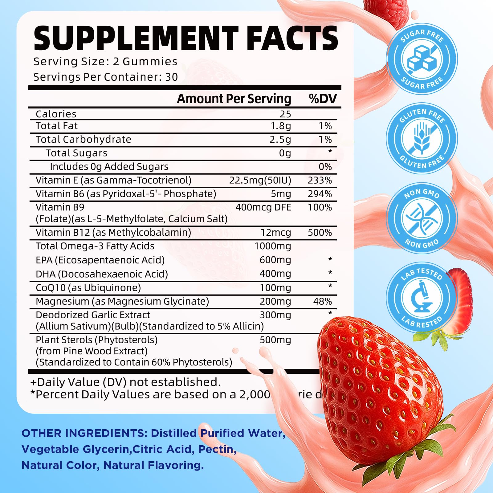 GrnLife gummies oméga-3 texture douce, dégustation agréable.