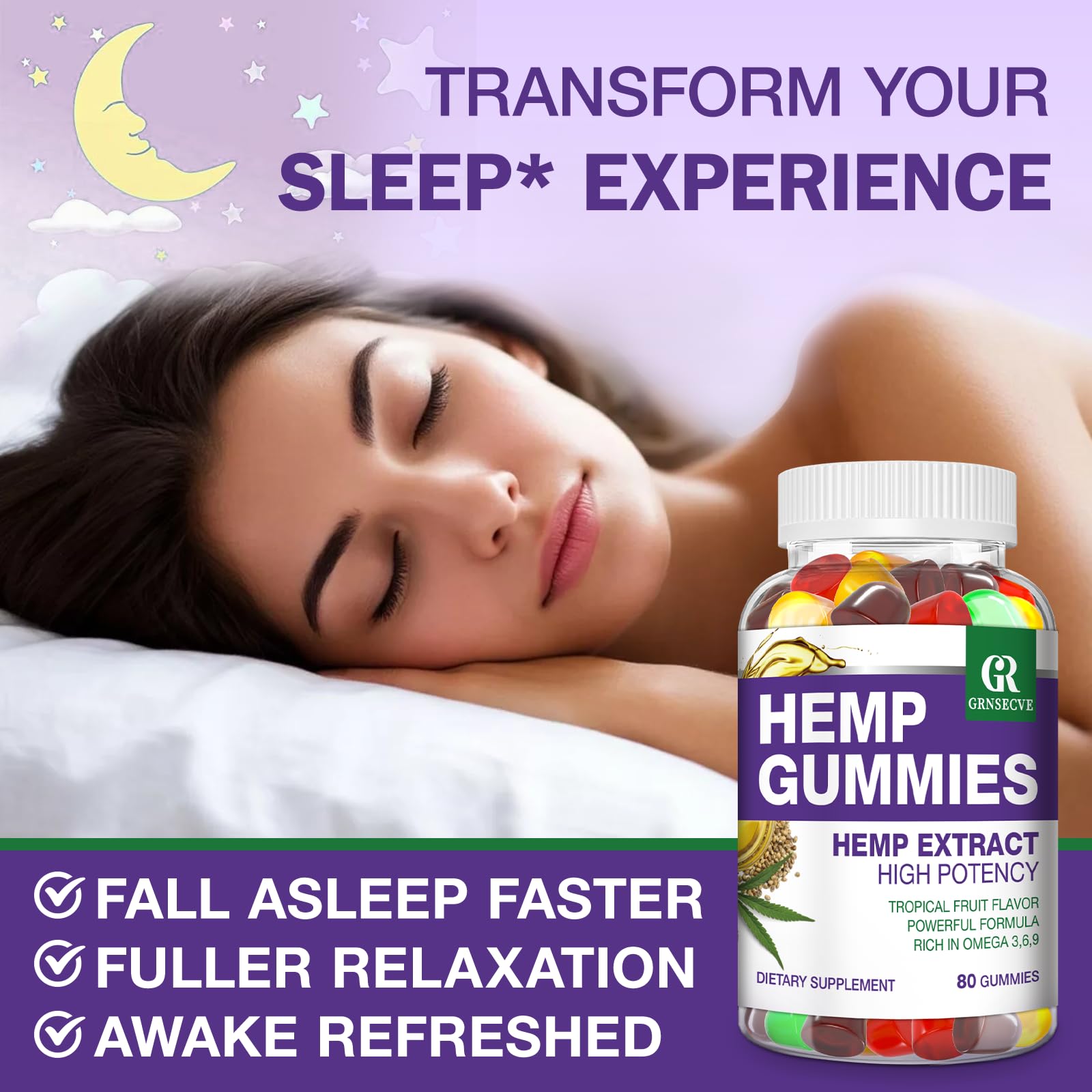 GRNSECVE gommes chanvre nutrition omega: apport naturel de nutriments essentiels.