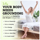 GroundingWell drap à longueur universelle s'adaptant à tous les lits.