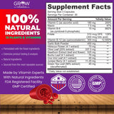 Grow Vitamin Comprimés ail aubépine hibiscus pour circulation et vitalité