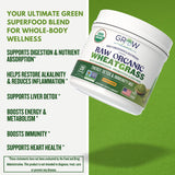 grow vitamin wheatgrass-preparation-verre – préparation rapide et mélange homogène.