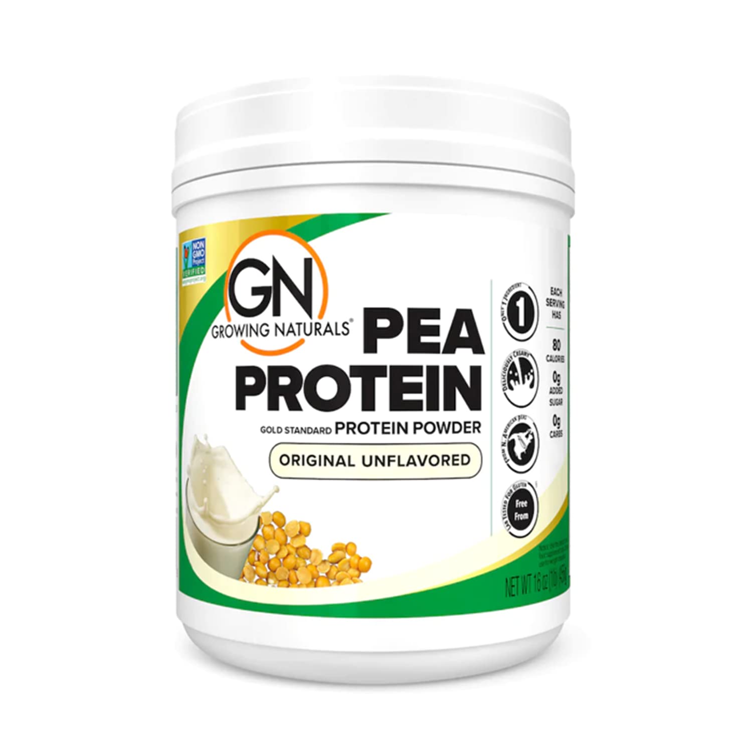 Growing Naturals protéine de pois en poudre, idéale pour enrichir les shakes végétaux.