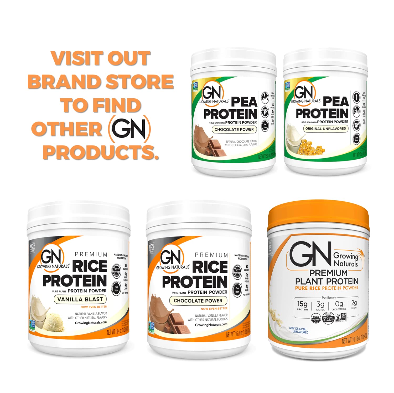 Growing Naturals Riz Protéine Préparation Rapide: mélange facile pour petit-déjeuner protéiné