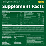 Pack Grüns 10 sachets, 80 gommes, apport nutritionnel pratique en déplacement.