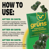 Gommes Grüns prébiotiques et fibres pour soutenir la santé intestinale et le bien-être.
